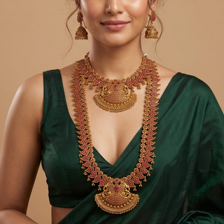 Nathaly Kemp Long and Short Ruby Necklace Set