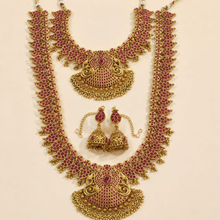 Nathaly Kemp Long and Short Ruby Necklace Set