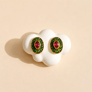 Nicki Multicolour Kemp Stud Earrings