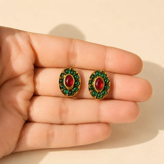 Nicki Multicolour Kemp Stud Earrings