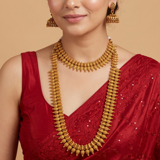 Norma Gold Kemp Long and Short Necklace Set