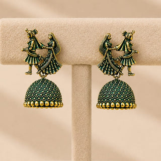 Octavia Bride & Groom Mini Jhumki Earrings (Available in 8 Colours)