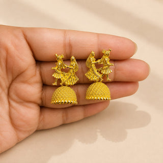 Octavia Bride & Groom Mini Jhumki Earrings (Available in 8 Colours)