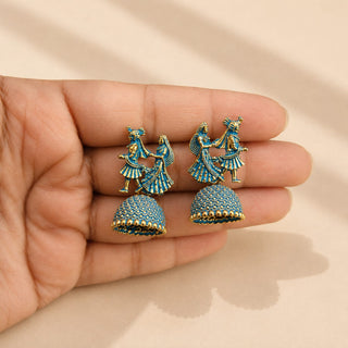 Octavia Bride & Groom Mini Jhumki Earrings (Available in 8 Colours)