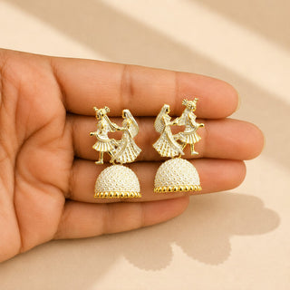Octavia Bride & Groom Mini Jhumki Earrings (Available in 8 Colours)