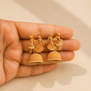 Octavia Bride & Groom Mini Jhumki Earrings (Available in 8 Colours)