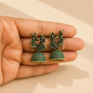Octavia Bride & Groom Mini Jhumki Earrings (Available in 8 Colours)