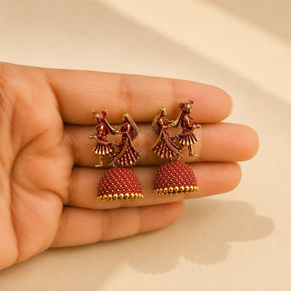 Octavia Bride & Groom Mini Jhumki Earrings (Available in 8 Colours)