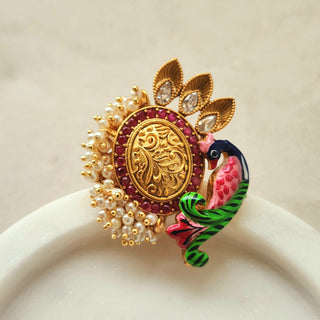 Paula Kemp Multicolour Peacock Ring