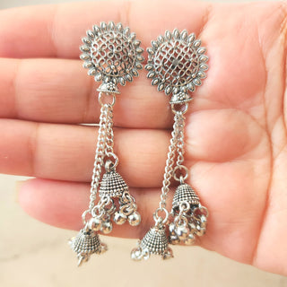 Penny German Silver Earrings