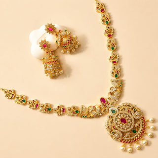 Pippa Multicolour Luxury CZ Diamond Simulant Necklace Set