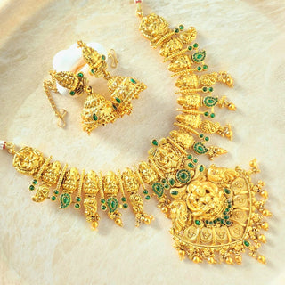 Quinn Temple Jewellery 18k Gold Plated Necklace Set