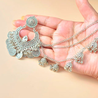 Ramona German Silver Baahubali Earrings