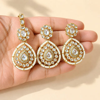 Rayah White Kundan Choker Necklace Set