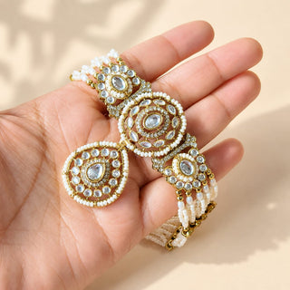 Rayah White Kundan Choker Necklace Set