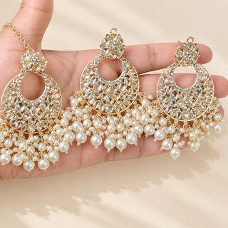 Rayana White Kundan Choker Necklace Set