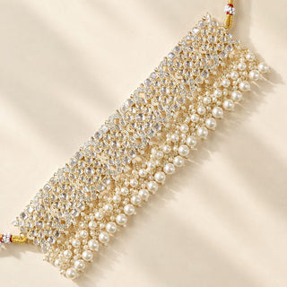 Rayana White Kundan Choker Necklace Set