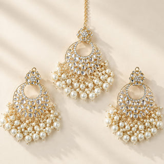 Rayana White Kundan Choker Necklace Set