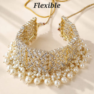 Rayana White Kundan Choker Necklace Set