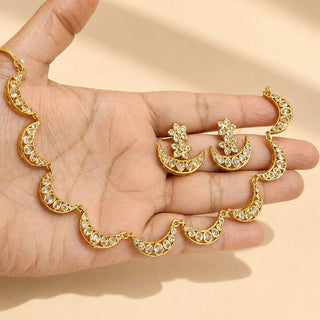 Rayleigh White Polki Necklace Set