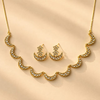 Rayleigh White Polki Necklace Set