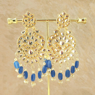 Rebecca Blue Kundan Necklace Set with Tikka