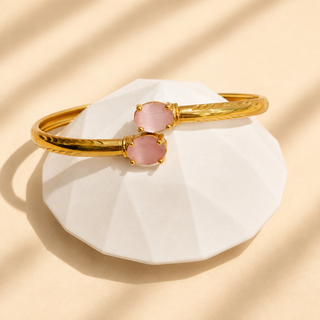 Rebekah Openable Multicolour Gold Finish Bangle (Single) (Fits 2.4 to 2.8 comfortably)