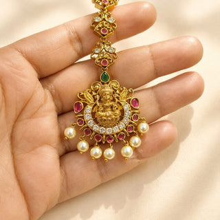 Reina Temple Multicolour Kemp CZ Diamond Maang Tikka