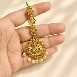 Reina Temple Multicolour Kemp CZ Diamond Maang Tikka