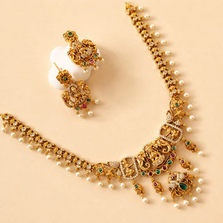 Renee Multicolour Premium Temple Necklace Set