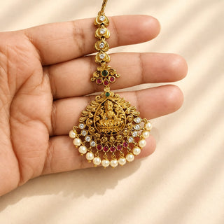 Rochelle Temple Multicolour Kemp CZ Diamond Maang Tikka