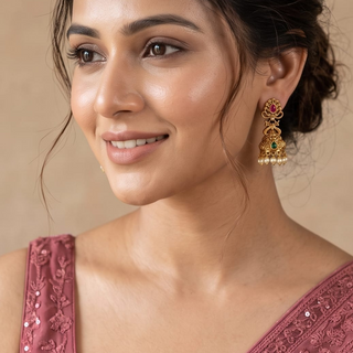 Rosamund Multicolour Kemp Mini Jhumka Earrings