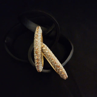 Saraya Gold Polki Pacheli Bangles (2.4, 2.6, 2.8)