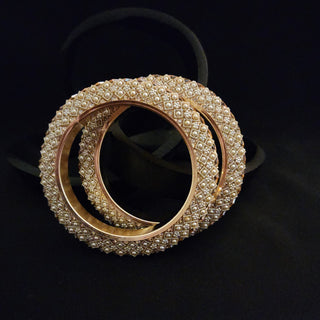 Saraya Gold Polki Pacheli Bangles (2.4, 2.6, 2.8)