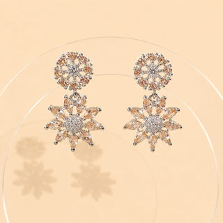 Seraphina Beige CZ Diamond Simulant Earrings