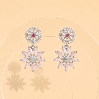 Seraphina Light Pink CZ Diamond Simulant Earrings