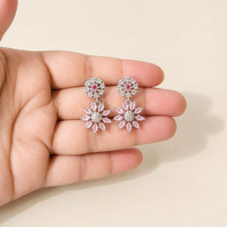 Seraphina Light Pink CZ Diamond Simulant Earrings