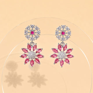 Seraphina Pink CZ Diamond Simulant Earrings