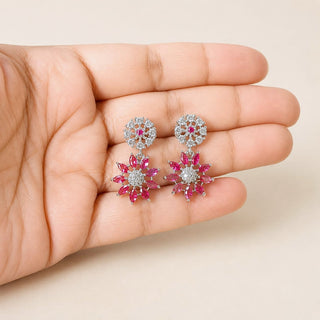 Seraphina Pink CZ Diamond Simulant Earrings