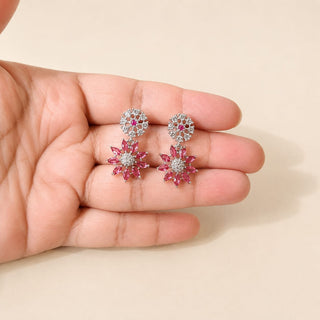 Seraphina Pink CZ Diamond Simulant Earrings