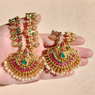 Sienna Kemp Multicolour Long and Short Peacock Necklace Set