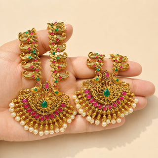 Sienna Kemp Multicolour Long and Short Peacock Necklace Set