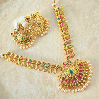 Sienna Kemp Multicolour Peacock Necklace Set