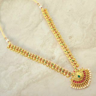 Sienna Kemp Multicolour Peacock Long Necklace Set