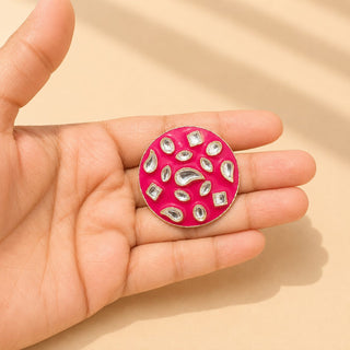 Stelah Magenta Pink Adjustable Ring