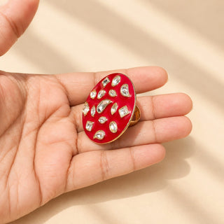 Stelah Red Adjustable Ring