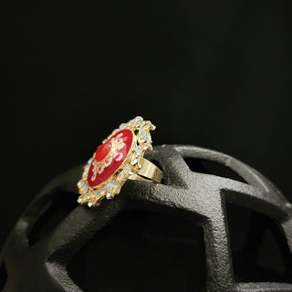 Stella Red Adjustable Ring