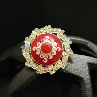 Stella Red Adjustable Ring