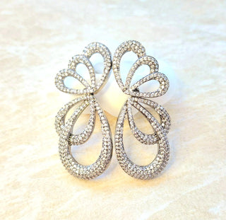 Stella White Swarovski Inspired CZ Diamond Simulant Earrings