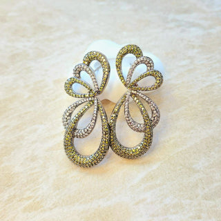 Stella Yellow Swarovski Inspired CZ Diamond Simulant Earrings